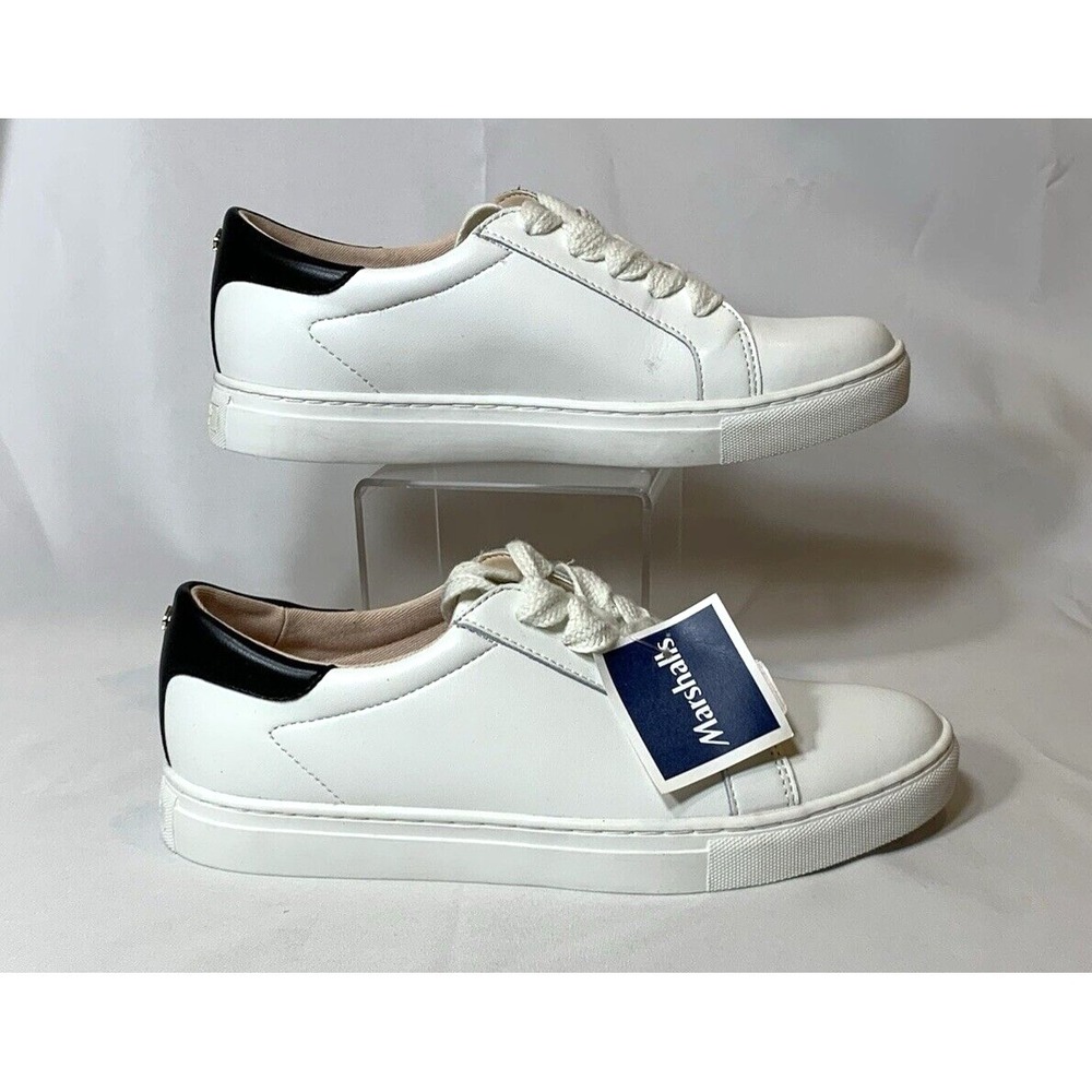 Kate Spade Sneakers Womens 7 Leather White w/ Black Trim Alanna Low Top Non-Slip - Picture 3 of 10